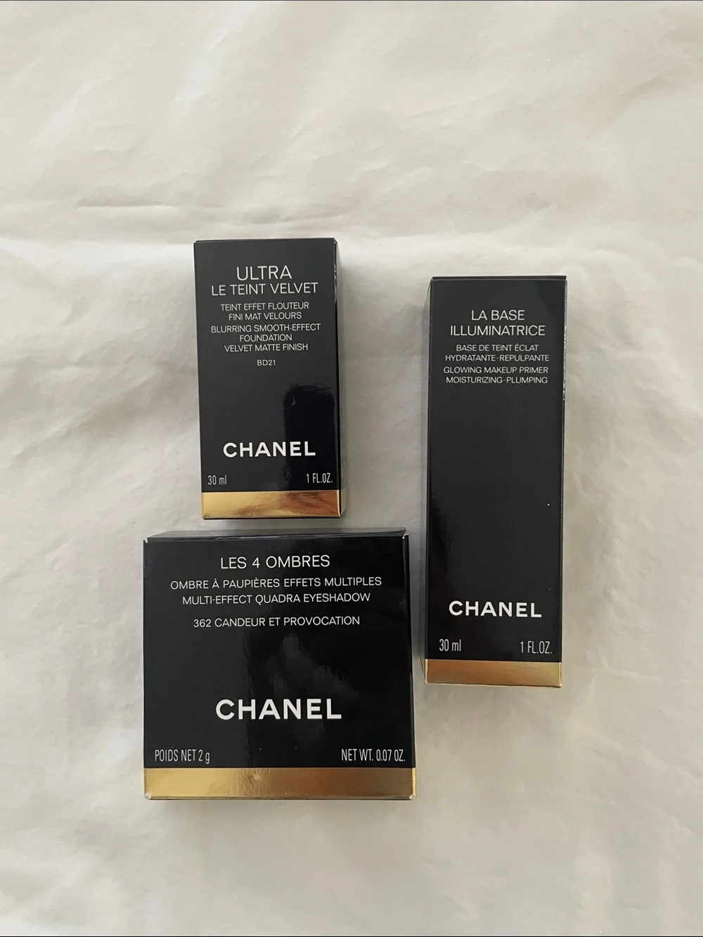 CHANEL Black and Gold Makeup & Skincare Emptying Boxes